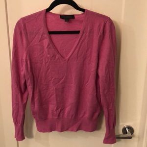 Express Design Studio Pink Woll V-Neck Sweater